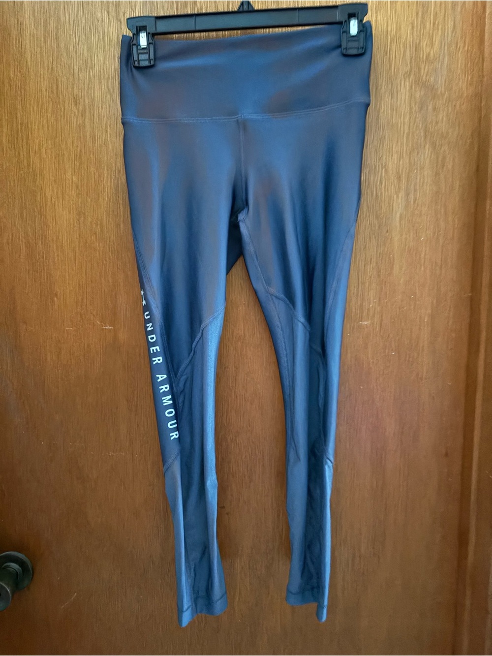 Under Armour Heatgear Armour Blue Mesh Graphic Ankle Crop Leggings